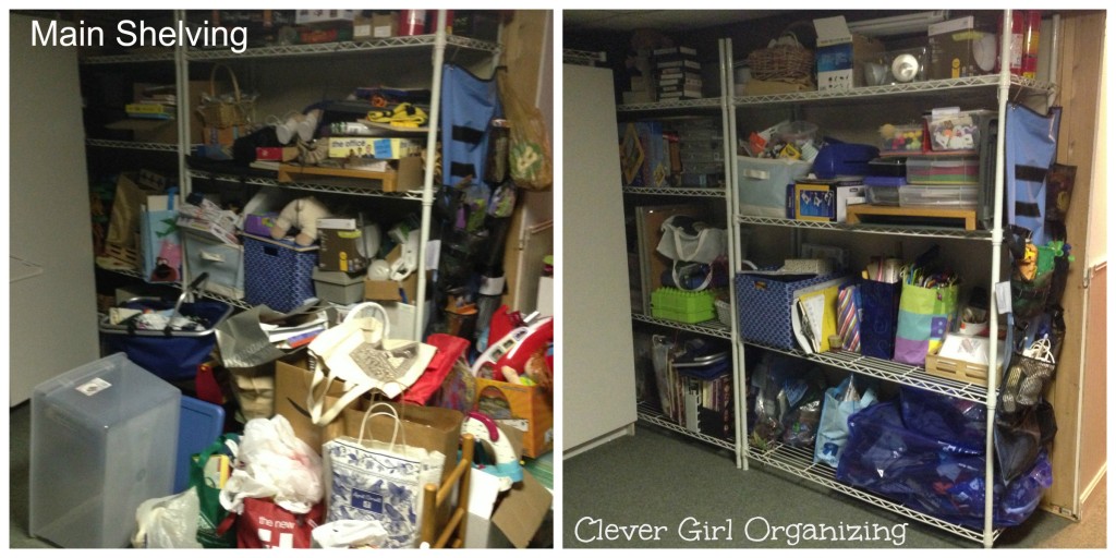 Before and After Basement Storage