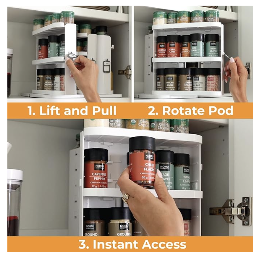 Pull Out Spice Racks - Clever Girl Organizing